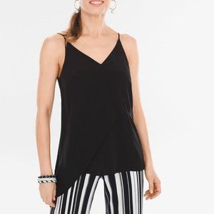 NWT CHICO'S BLACK LABEL Asymmetrical SILK  Tank Top size 00